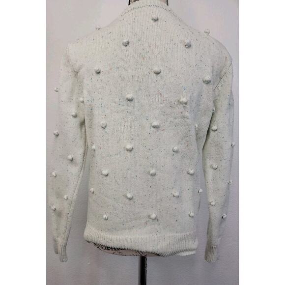 Modcloth Mini Pom Pom Confetti Pullover Sweater Sz M Mint Green Crew Neck Womens - Picture 5 of 9
